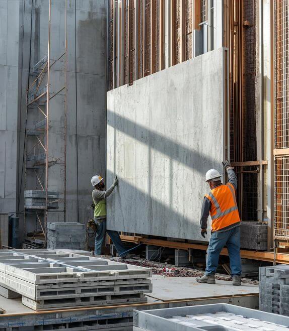 تركيب ألواح وبلاطات بريكاست